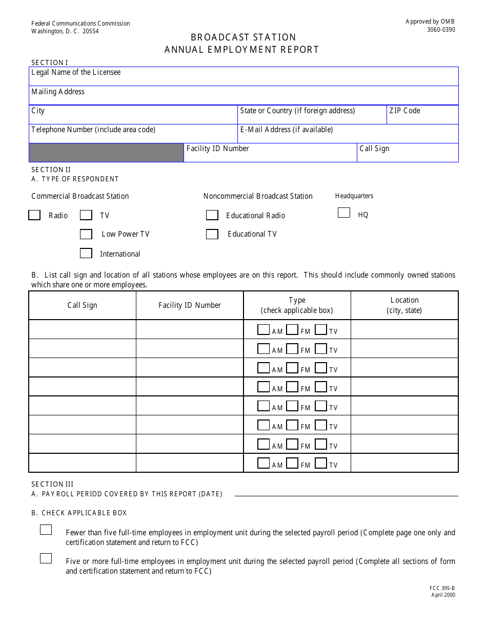 FCC Form 395-B Broadcast Station Annual Employment Report, Page 7