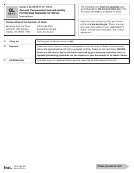 Document preview: Form GL53-14 General Partnership/Limited Liability Partnership Statement of Denial - Kansas