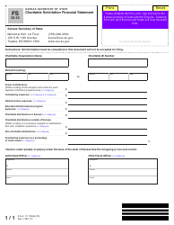 Document preview: Form FS53-10 Charitable Solicitation Financial Statement - Kansas