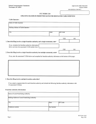 FCC Form 1210 Updating Maximum Permitted Rates for Regulated Cable Services