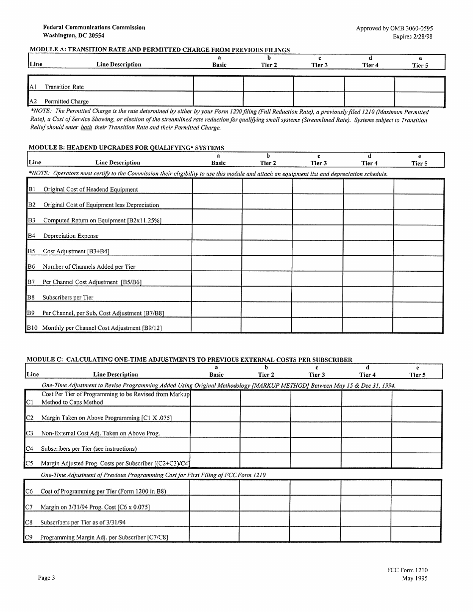 FCC Form 1210 - Fill Out, Sign Online and Download Printable PDF ...