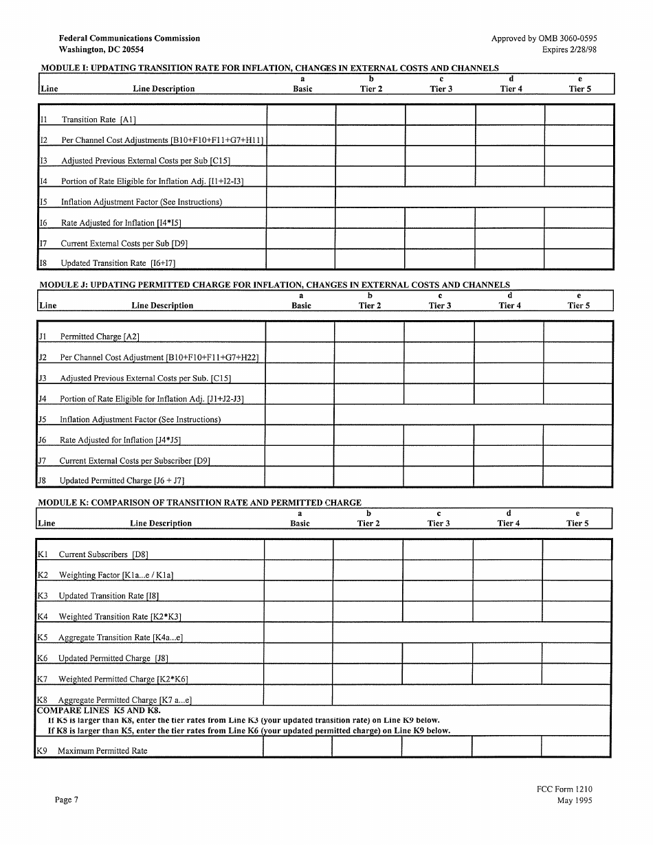 FCC Form 1210 - Fill Out, Sign Online and Download Printable PDF ...