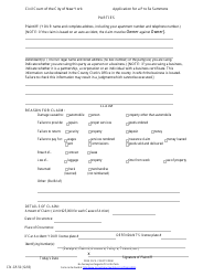Form CIV-GP-50 Application for a Pro Se Summons - New York City, Page 2