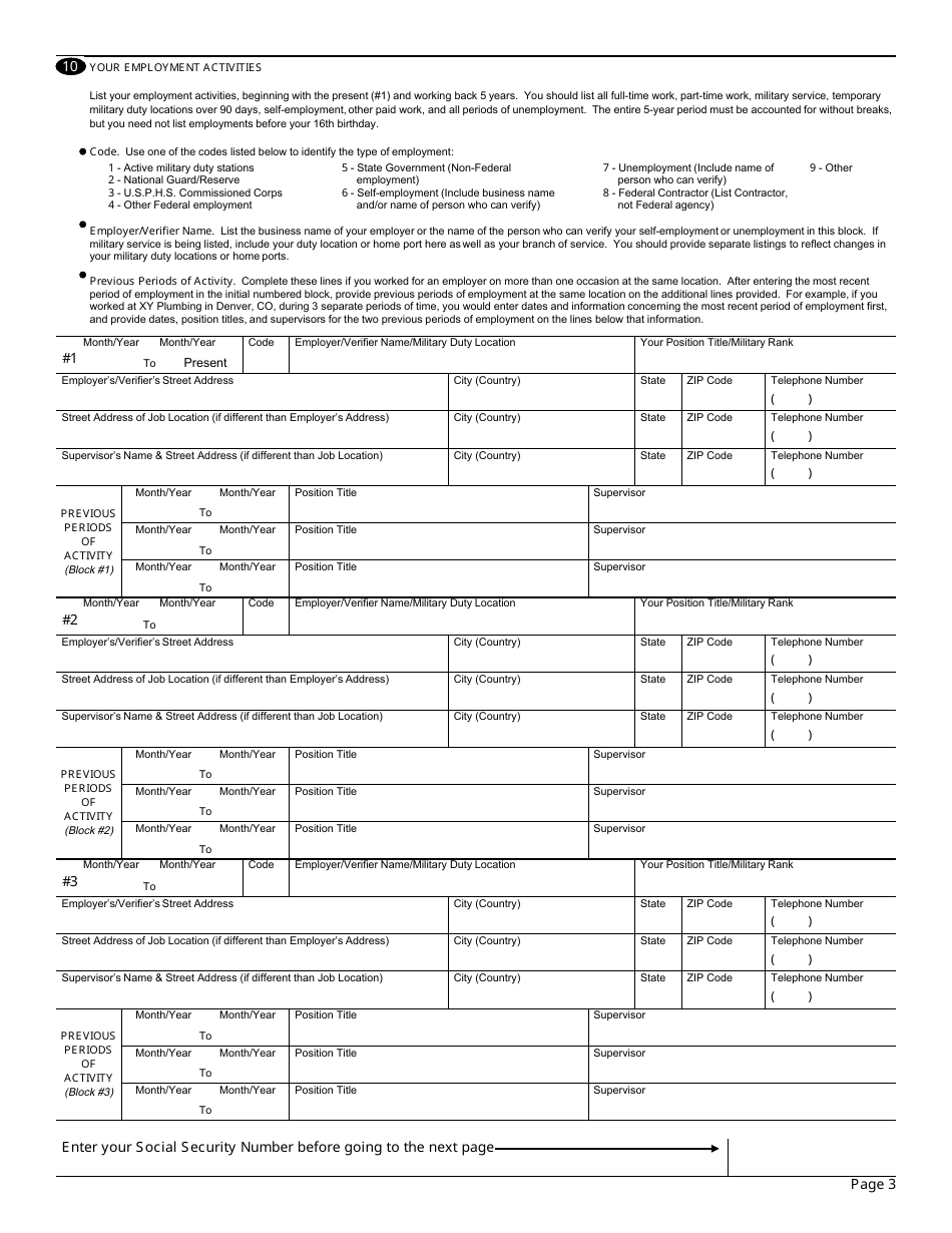 OPM Form SF-85 - Fill Out, Sign Online And Download Fillable PDF ...