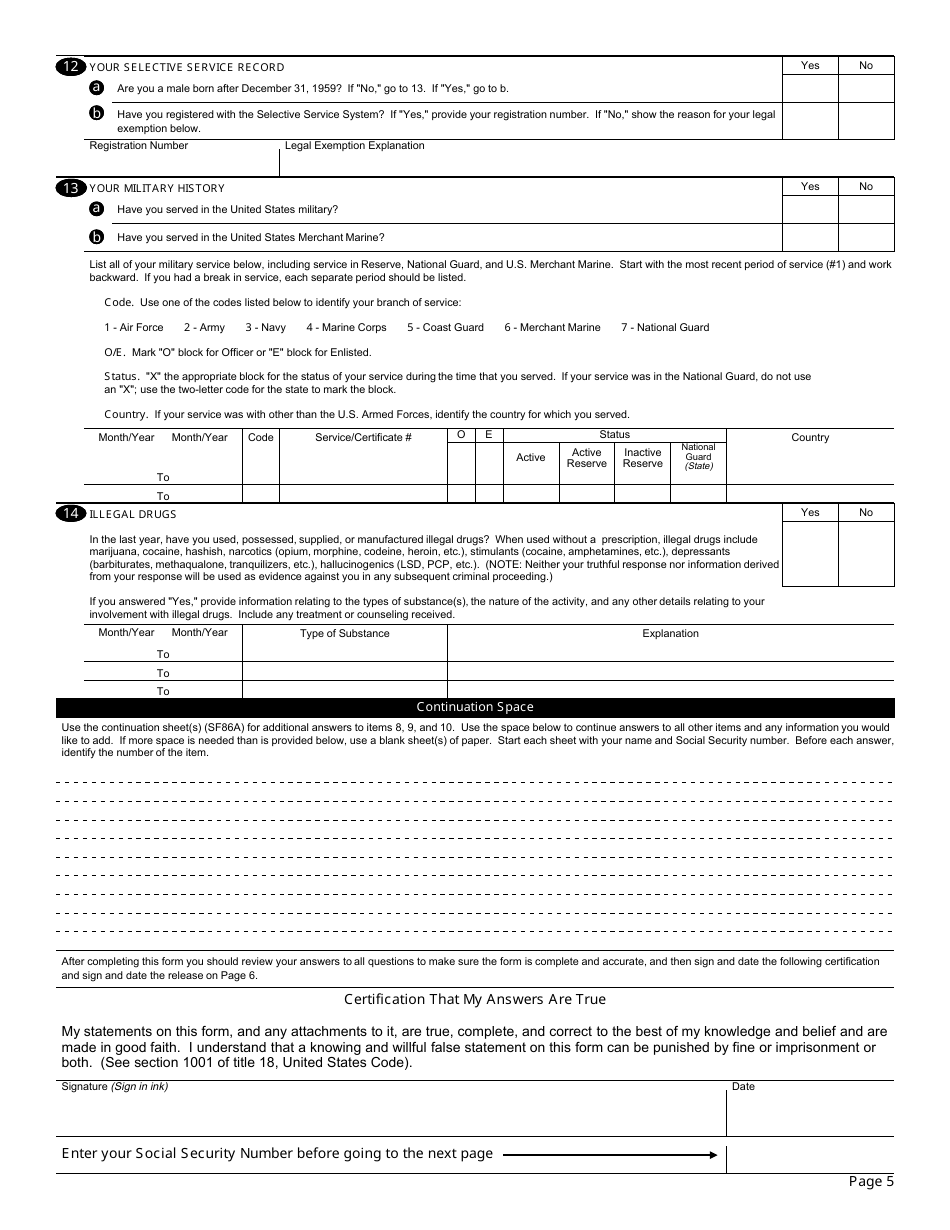 OPM Form SF-85 - Fill Out, Sign Online And Download Fillable PDF ...