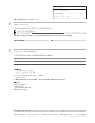 Form DC Application to Correct a Design Registration, Page 2