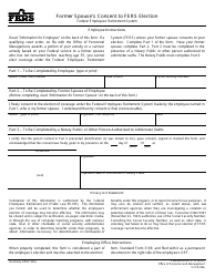 Document preview: OPM Form SF-3110 Former Spouse's Consent to Fers Election