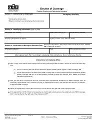 OPM Form SF-3109 Election of Coverage - Federal Employees Retirement System