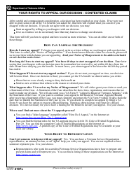 VA Form 4107C Your Rights to Appeal Our Decision - Contested Claims