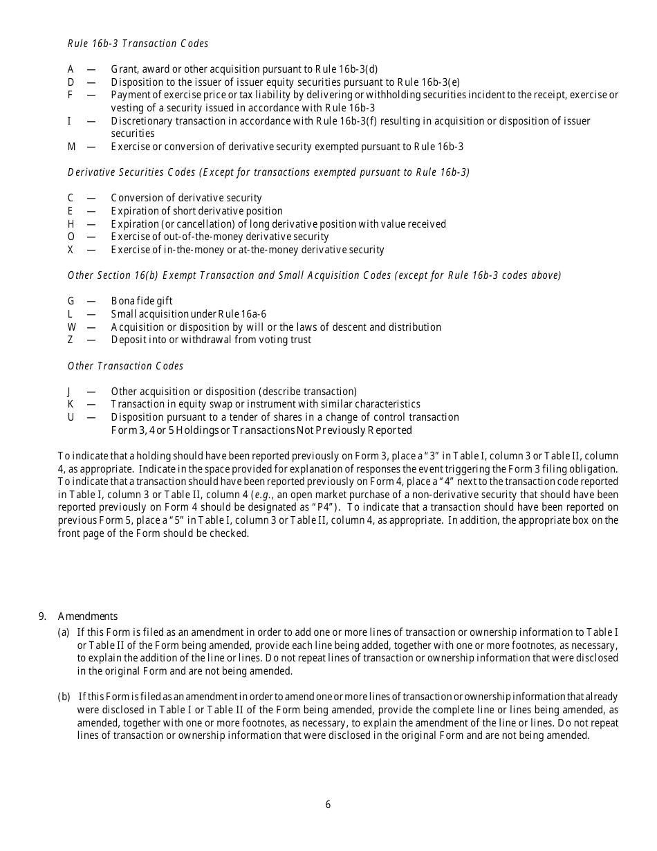 Download Instructions for SEC Form 2270, 5 Annual Statement of