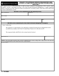 Document preview: VA Form 10-0400 Request for Veterans Service Organization (Vso) Access to Computer Patient Record System (Cprs) Read Only