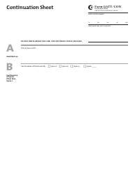 Document preview: Form GATT/CON Application for Restored Work - Continuation Sheet