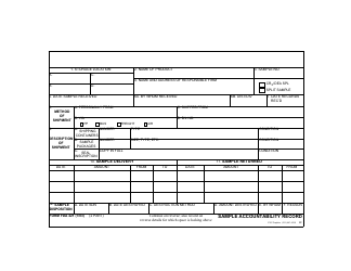Form FDA421 &quot;Sample Accountability Record&quot;