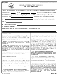 Document preview: NRC Form 441 Security Agreement