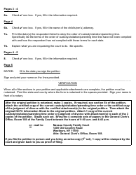 Instructions for an Enforcement/Violation of an Order of Custody/Visitation Petition - Nassau County, New York, Page 4