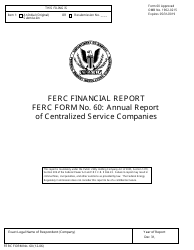FERC Form 60 Annual Report for Service Companies