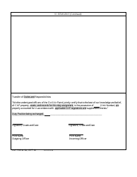 CAP Form 2A Request for and Approval of Personnel Actions, Page 2