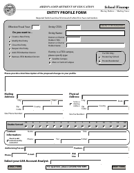 Entity Profile Form - Arizona