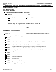 NRC Form 313A Radiation Safety Officer Training and Experience and Preceptor Attestation, Page 5