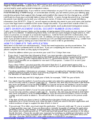 Form SS-5 Application for a Social Security Card, Page 2