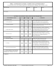TRADOC Form 369-E Drill Sergeant School Cadre Evaluation Sheet