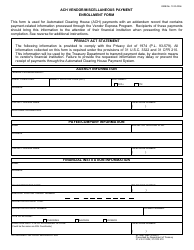 SBA Form SF-3881 ACH Vendor/Miscellaneous Payment Enrollment Form