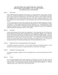 NRC Form 554B Independent Government Cost Estimate (Igce) for Interagency Agreements, Page 2