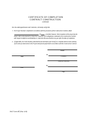 RDUP Form 187 Certificate of Completion - Contract Construction, Page 2
