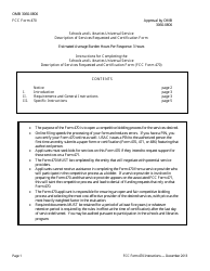 Document preview: Instructions for FCC Form 470 Schools and Libraries Universal Service Description of Services Requested and Certification Form