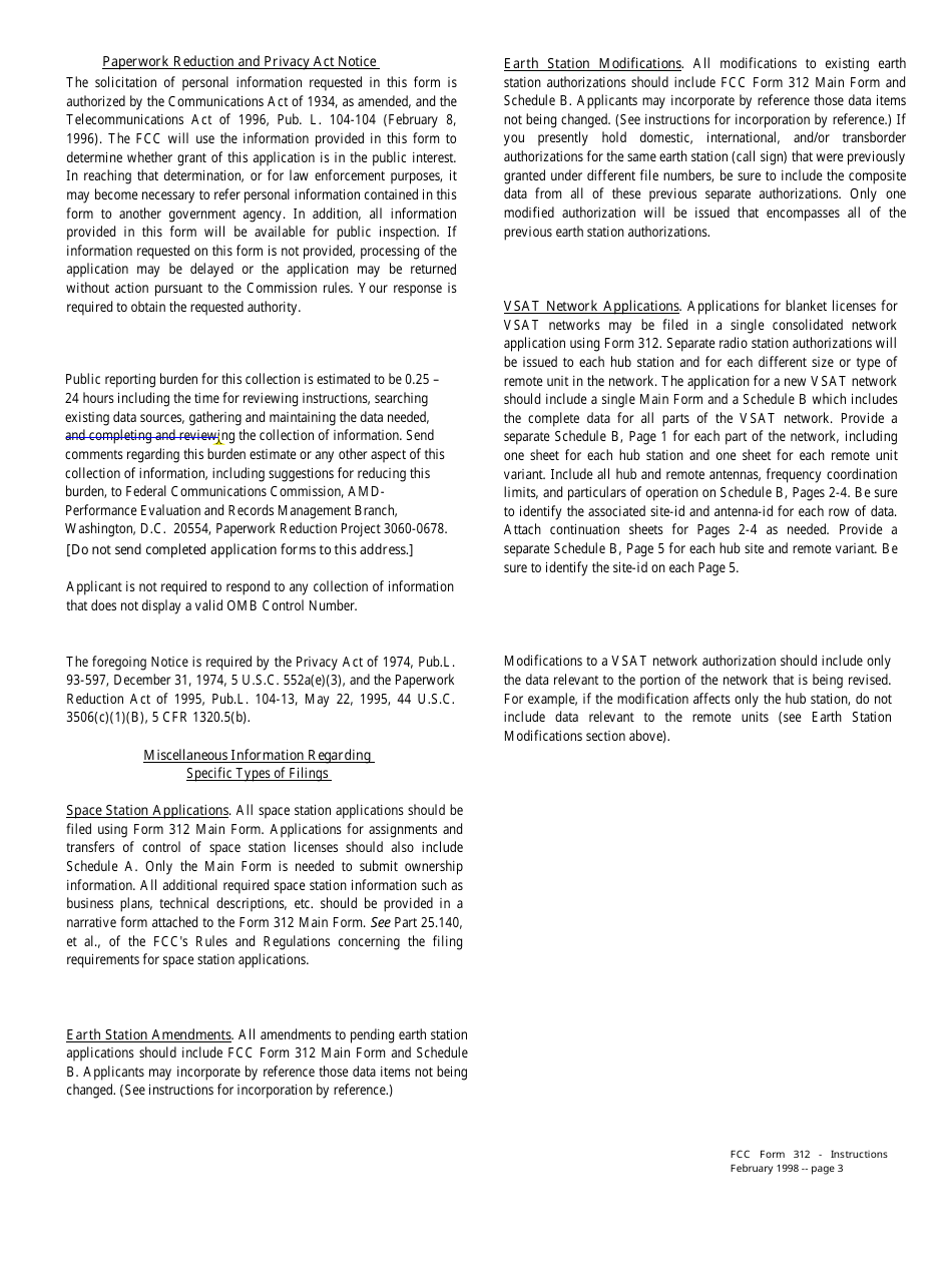 FCC Form 312 Application for Satellite Space and Earth Station Authorizations, Page 13