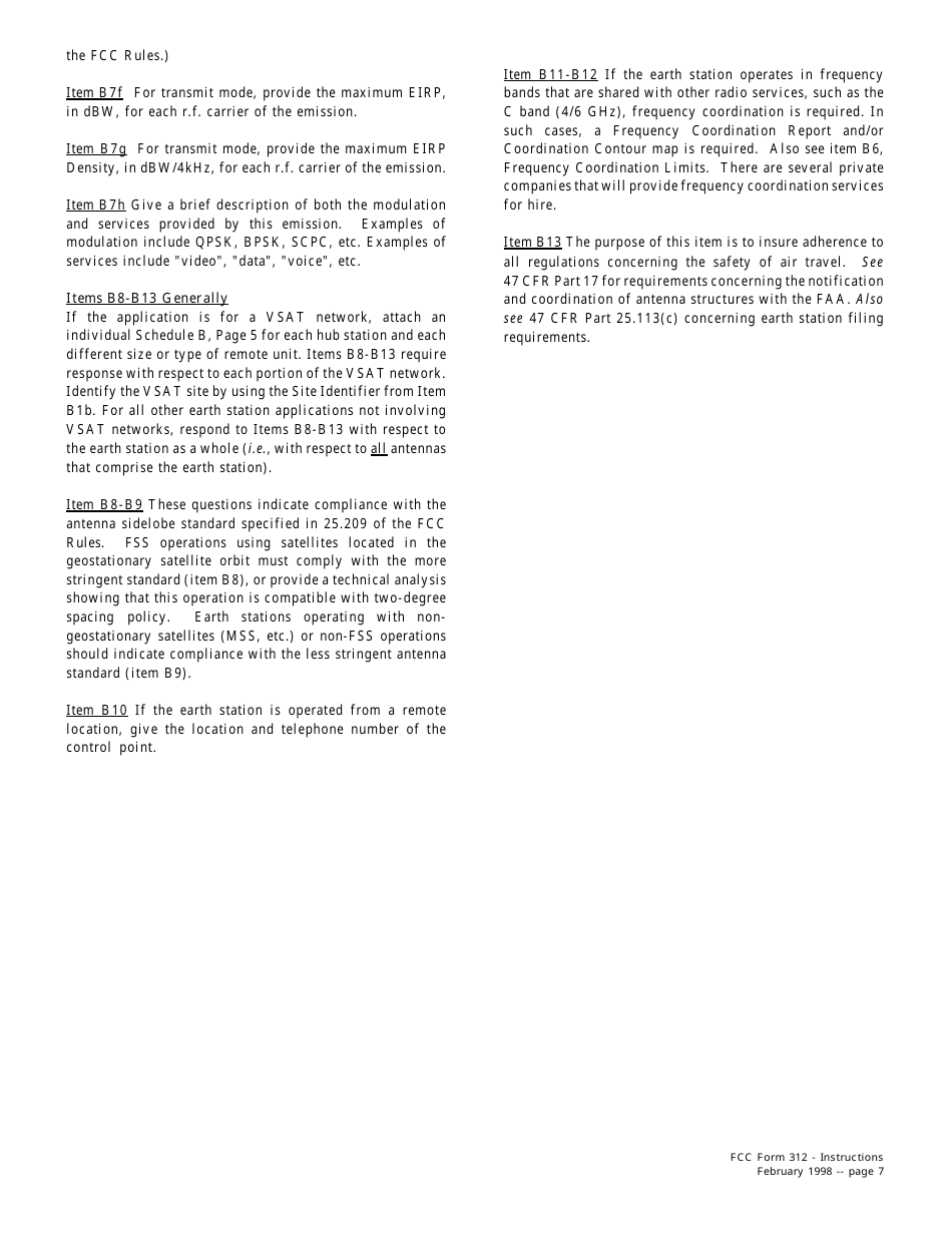 FCC Form 312 Application for Satellite Space and Earth Station Authorizations, Page 17