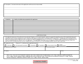 FCC Form 312 Application for Satellite Space and Earth Station Authorizations, Page 4