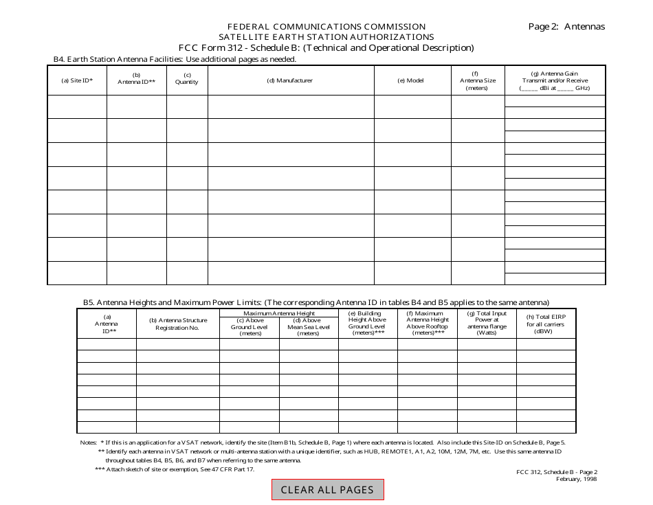 FCC Form 312 Application for Satellite Space and Earth Station Authorizations, Page 7