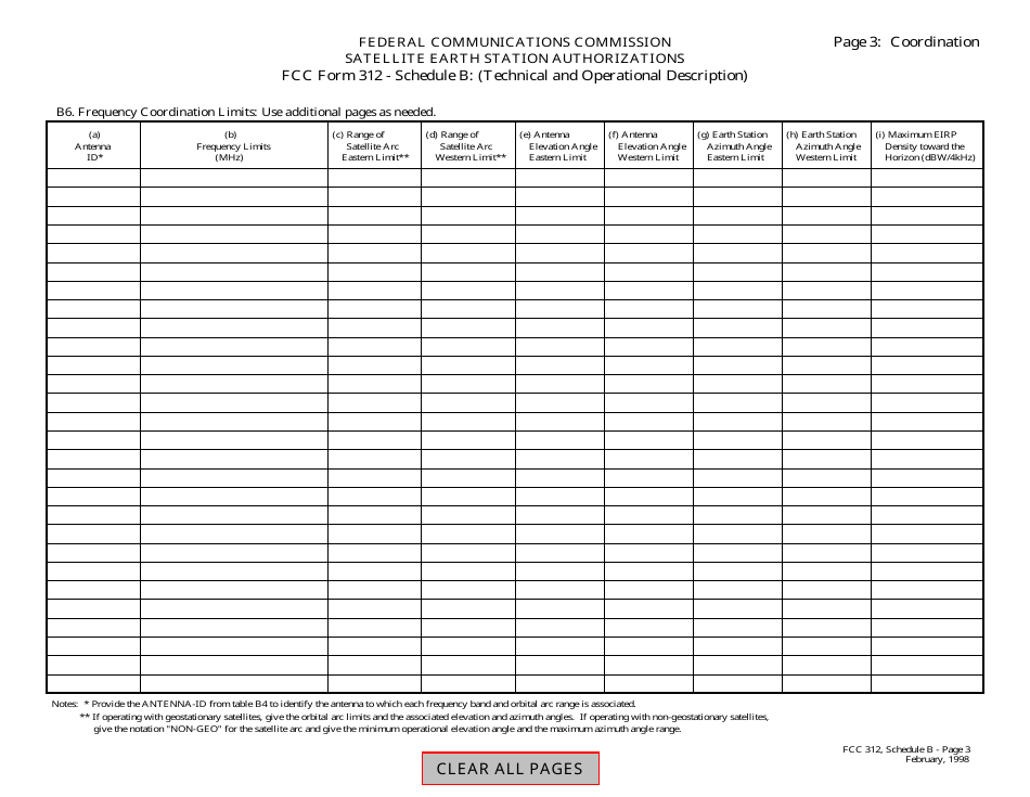 FCC Form 312 Application for Satellite Space and Earth Station Authorizations, Page 8