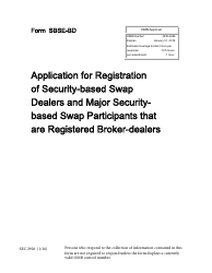 SEC Form 2926 (SBSE-BD) Application for Registration of Security-Based Swap Dealers and Major Security-Based Swap Participants That Are Registered Broker-Dealers
