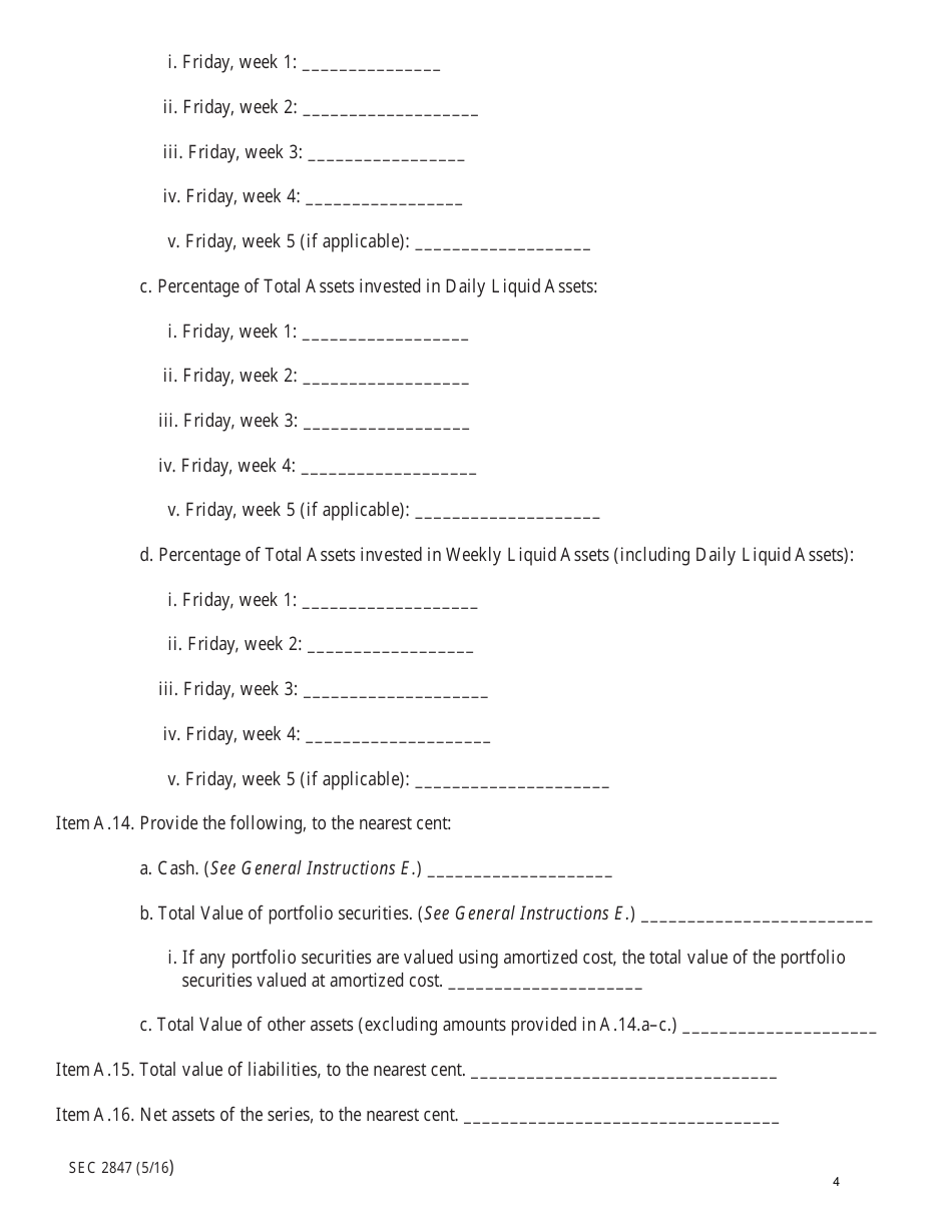 SEC Form 2847 (N-MFP) Monthly Schedule of Portfolio Holdings of Money Market Funds, Page 4