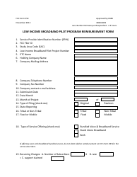 Document preview: FCC Form 550 Low Income Broadband Pilot Program Reimbursement Form