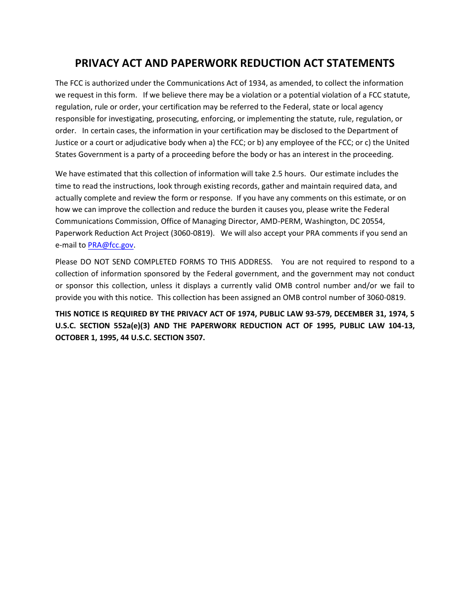 FCC Form 550 Low Income Broadband Pilot Program Reimbursement Form, Page 6