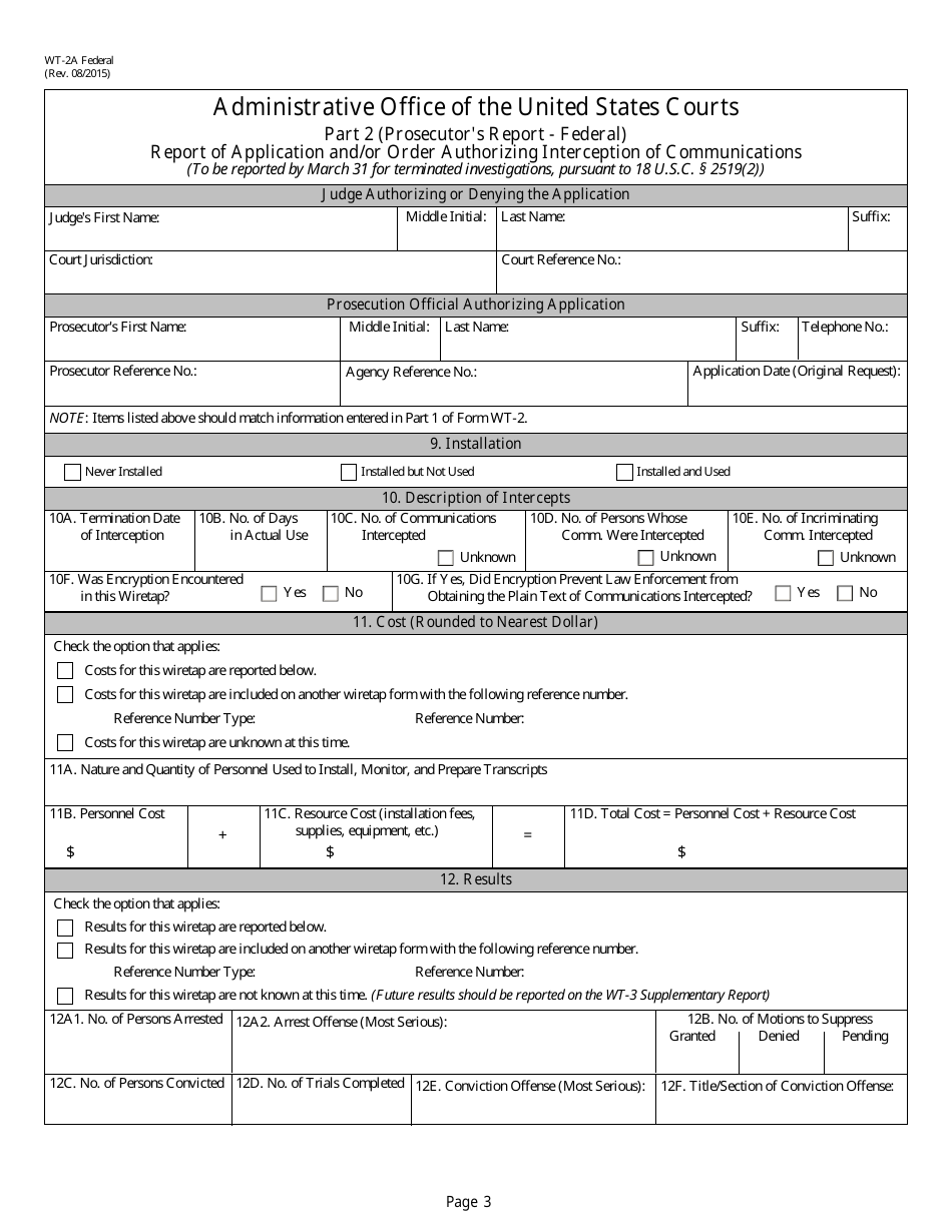 Form WT2A Download Fillable PDF or Fill Online Report of Application