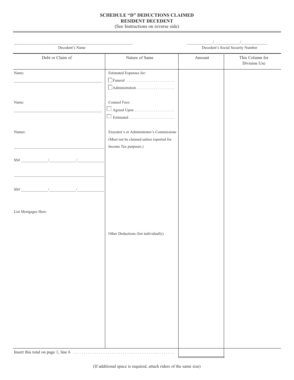 Form IT-R Inheritance Tax Resident Return - New Jersey, Page 23
