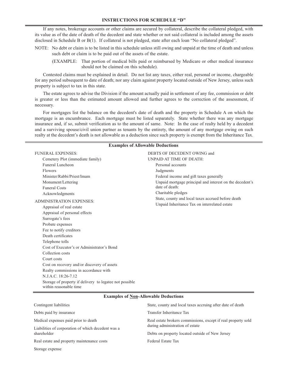 Form IT-R Inheritance Tax Resident Return - New Jersey, Page 24