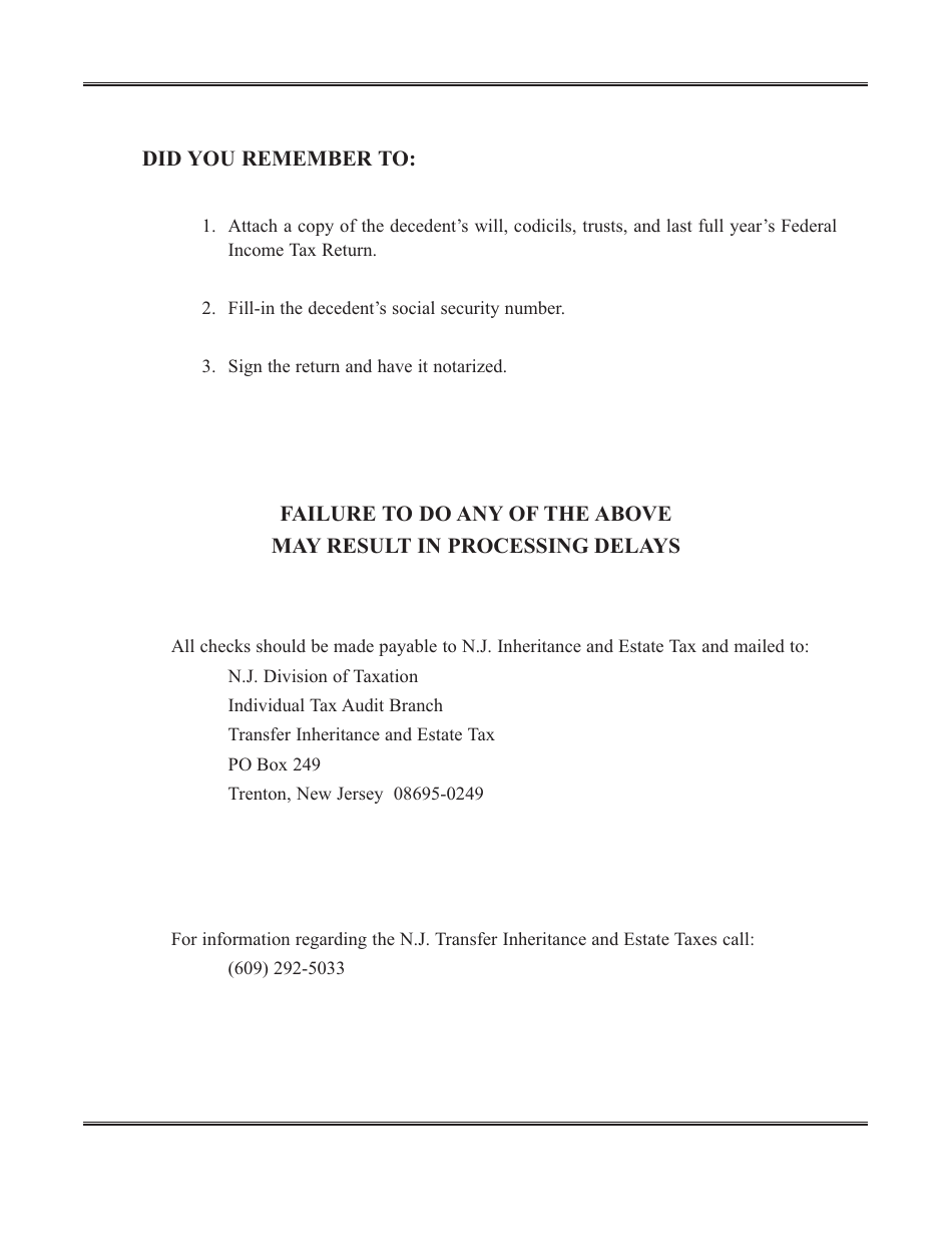 Form IT-R Inheritance Tax Resident Return - New Jersey, Page 26