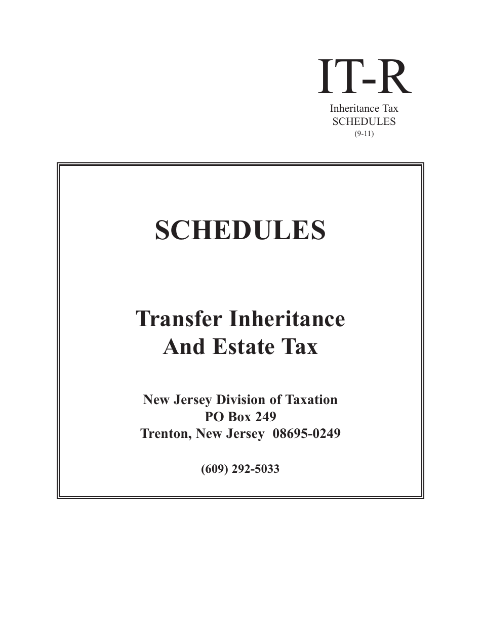 Form IT-R Inheritance Tax Resident Return - New Jersey, Page 5