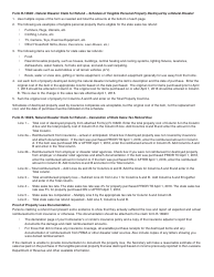 Instructions for Form R-1362, R-1362D, R-1362S Natural Disaster Claim for Refund - Louisiana, Page 2