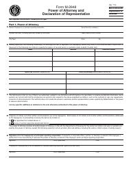 Form M-2848 &quot;Power of Attorney and Declaration of Representative&quot; - Massachusetts