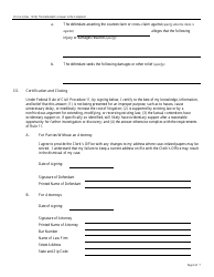 Form Pro Se3 The Defendant&#039;s Answer to the Complaint, Page 6