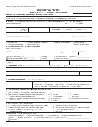 Form SOC341 Confidential Report - Not Subject to Public Disclosure - California