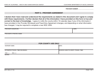 Form SOC2255 In-home Supportive Services (Ihss) Program Provider Workweek &amp; Travel Time Agreement - California, Page 7
