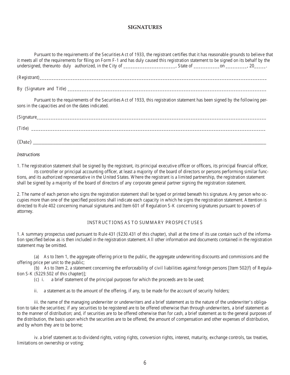 SEC Form 1981 (F-1) Registration Statement Under the Securities Act of 1933, Page 6