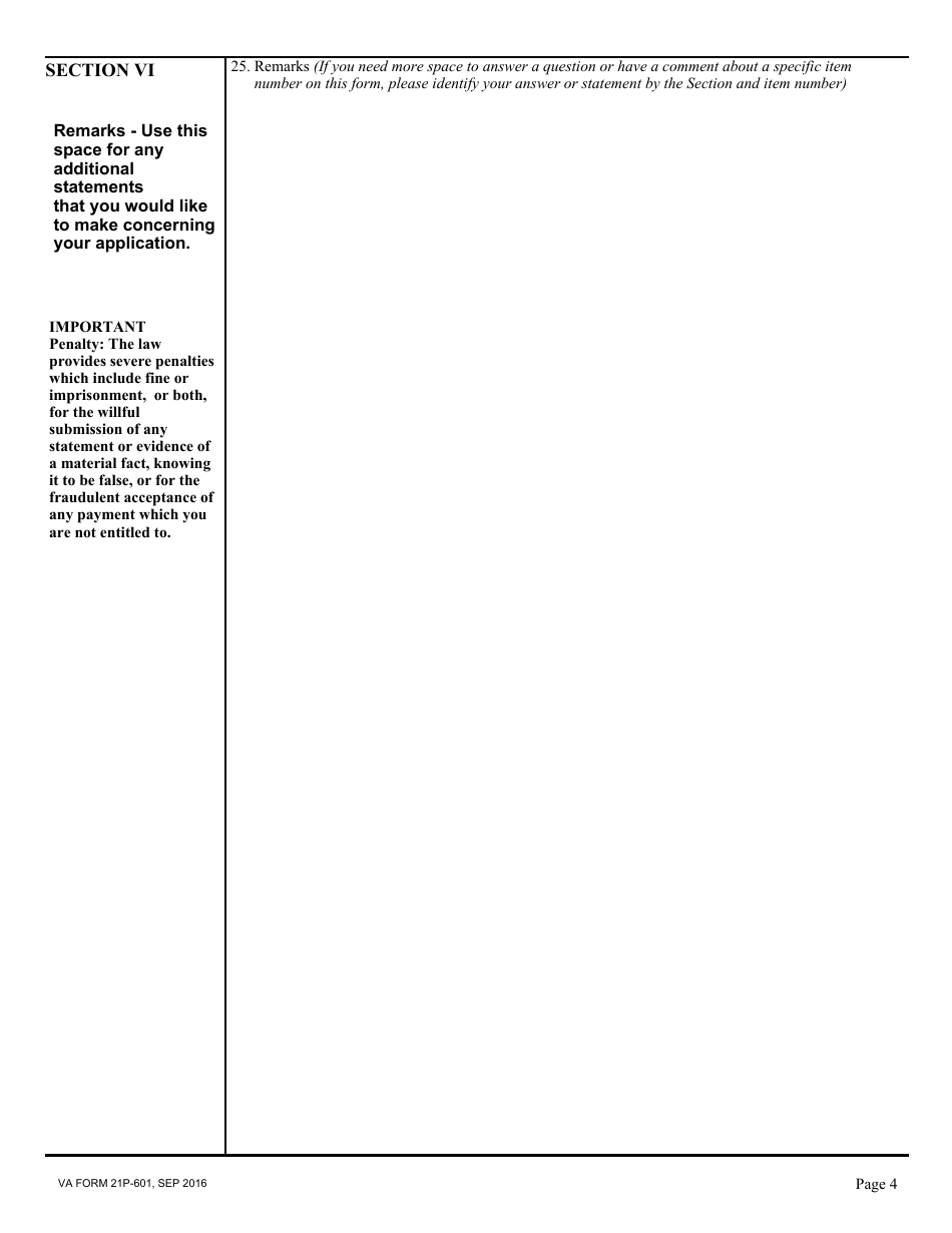 VA Form 21P-601 Application for Accrued Amounts Due a Deceased Beneficiary, Page 6